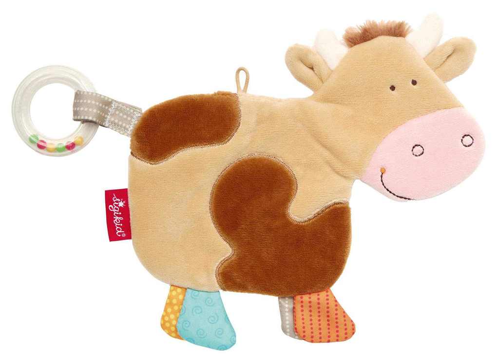 sigikid 43052 - Knistertuch Kuh Kinderbunt Babyspielzeug
