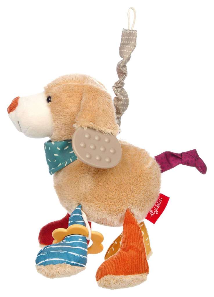 sigikid 43349 - Anhänger Hund Yellow Babyspielzeug