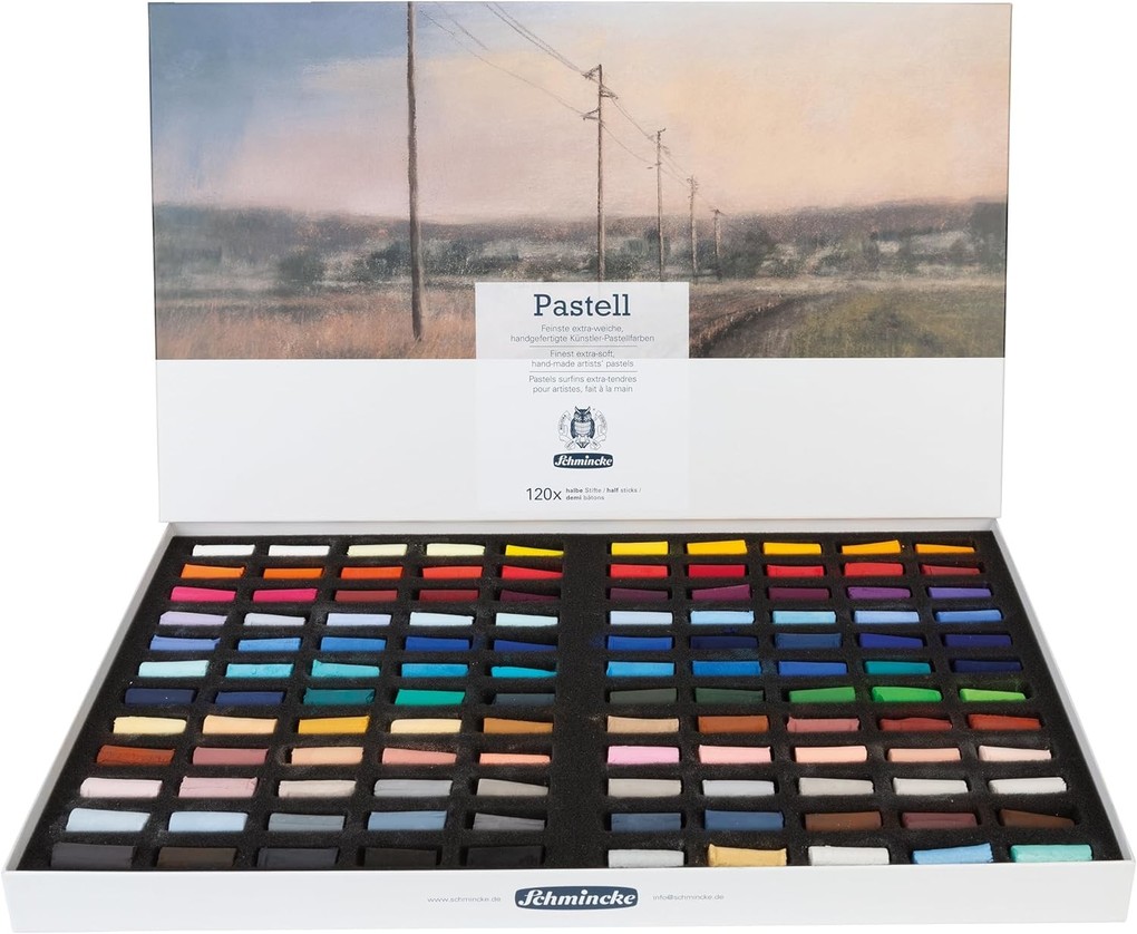 Schmincke Pastell Kartonset Mehrzweck 120 halbe Stifte