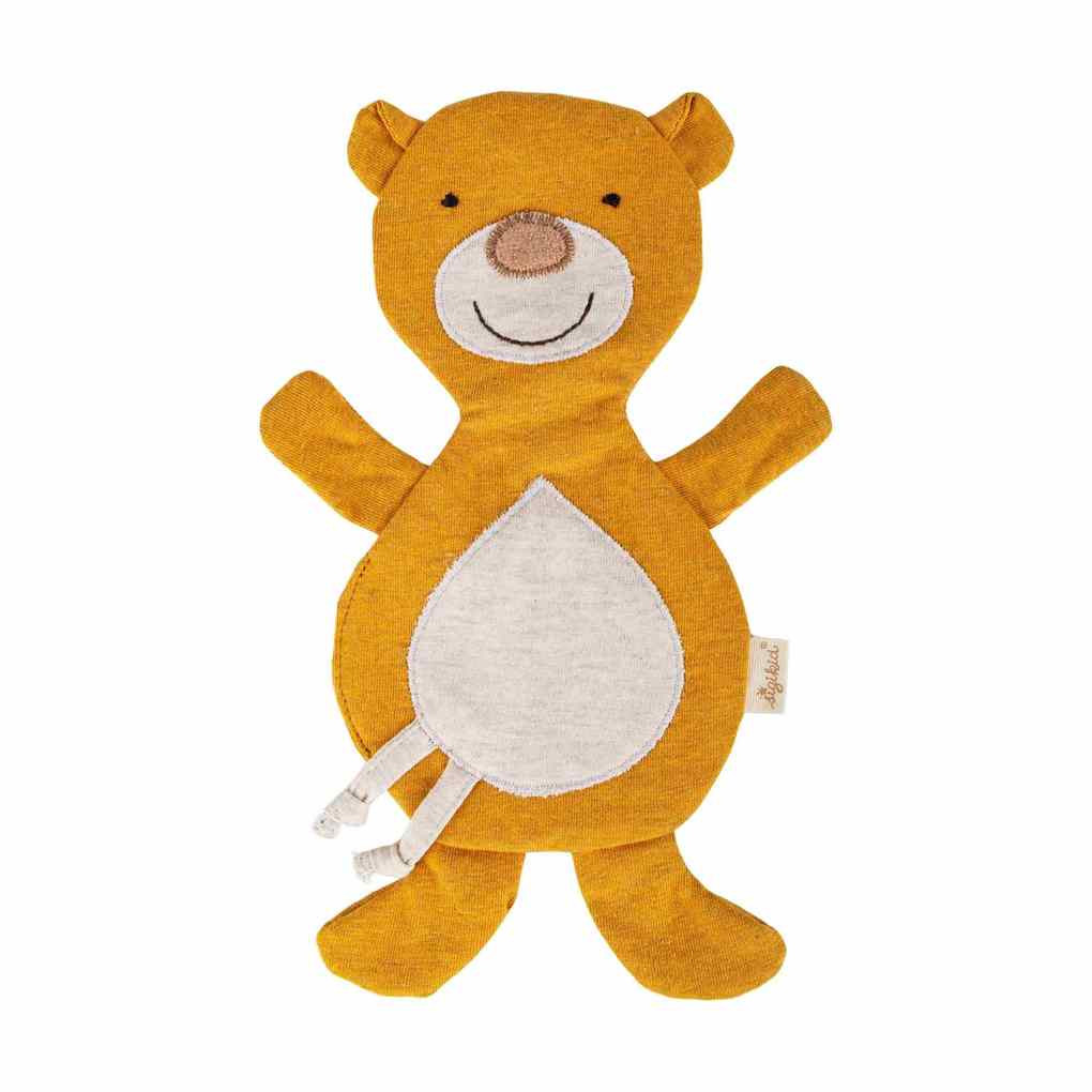 sigikid 39931 - Knistertuch Bär Tiny Tissues Materialmix Babyspielzeug