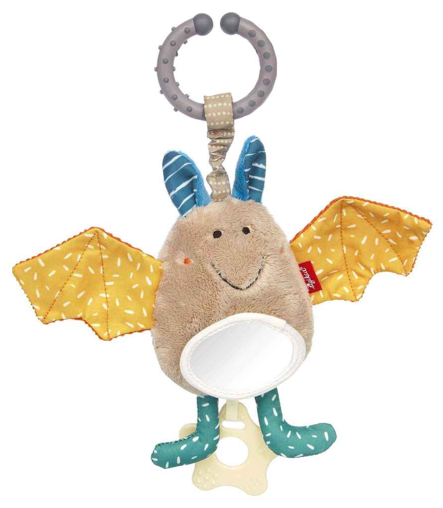 sigikid 43324 - Anhänger Fledermaus Yellow Babyspielzeug