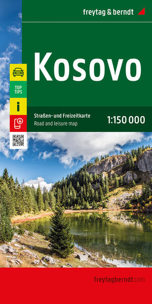 Kosovo Straßen- und Freizeitkarte 1:150.000 freytag & berndt