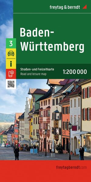 Freytag + Berndt Freytag & Berndt Straßenkarte Baden-Württemberg 1, 200.000