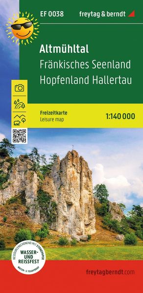 freytag & berndt Freizeitkarte Altmühltal Fränkisches Seenland Hopfenland Hallertau 1:140.000