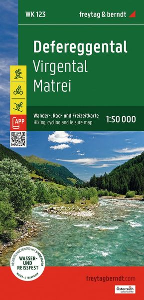 freytag & berndt Wanderkarte WK 123 Defereggental Virgental - Matrei 1:50.000