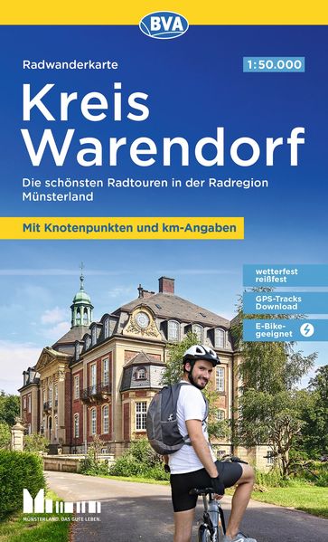 BVA Radwanderkarte Kreis Warendorf mit Knotenpunkten 1:50.000