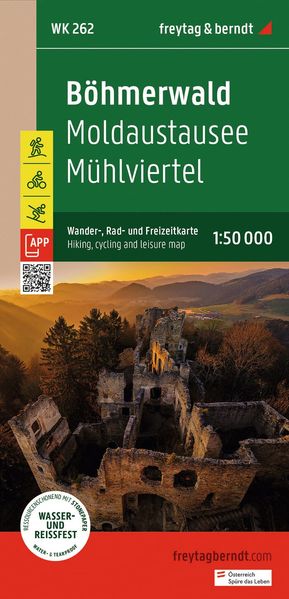 freytag & berndt Wanderkarte WK 262 Böhmerwald Moldaustausee - Mühlviertel 1:50.000