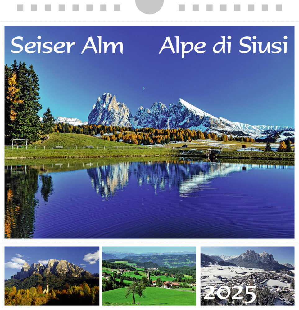 Seiser Alm - Schlern 2025 Postkartenkalender Querformat