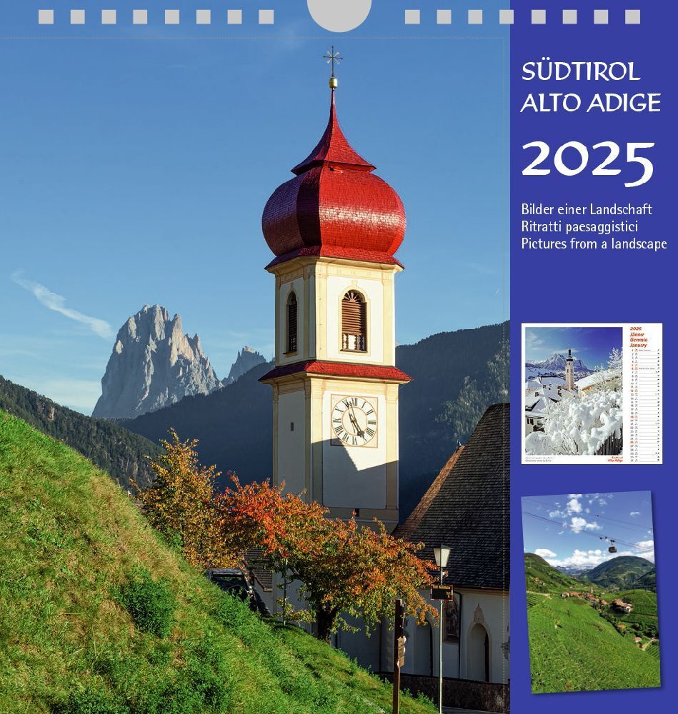 Südtirol 2025 Postkartenkalender Hochformat