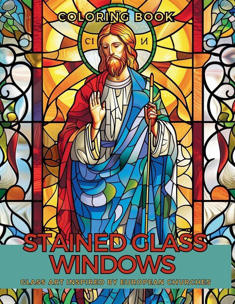 Stained Glass Windows Coloring Book
