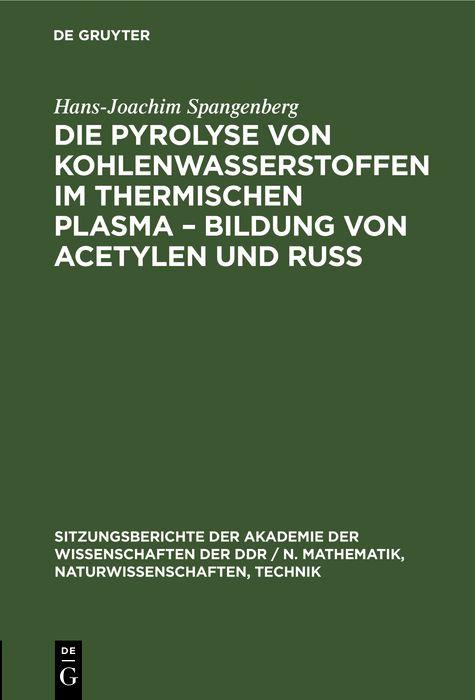 Die Pyrolyse von Kohlenwasserstoffen im thermischen Plasma - Bildung von Acetylen und Ruß