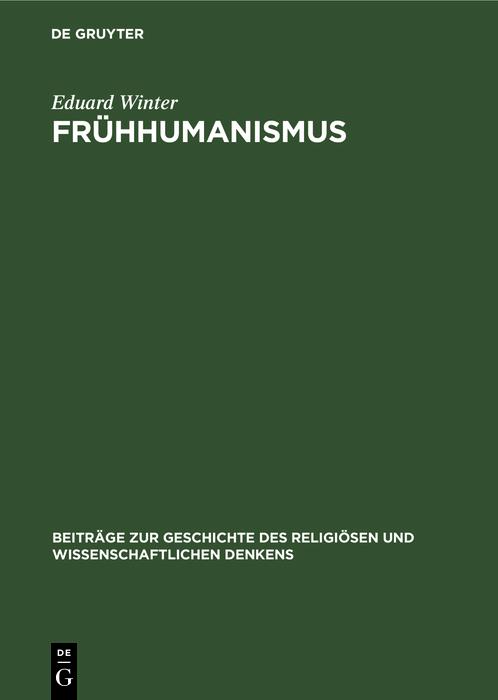 Frühhumanismus