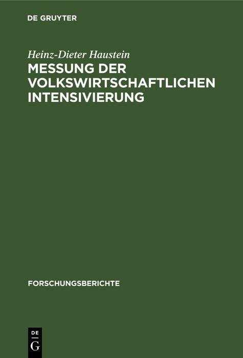 Messung der volkswirtschaftlichen Intensivierung