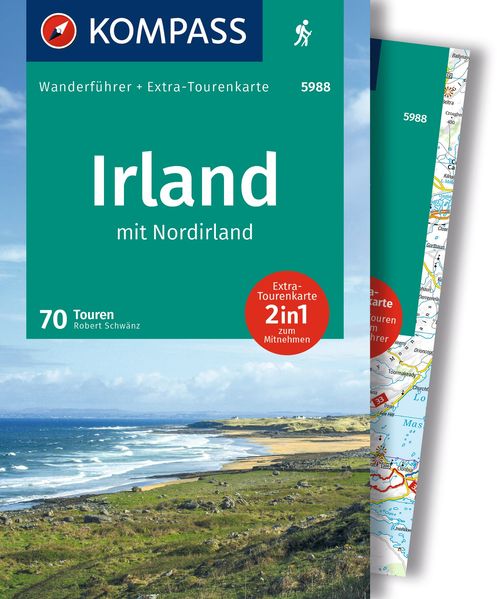 KOMPASS Wanderführer Irland mit Nordirland 70 Touren mit Extra-Tourenkarte