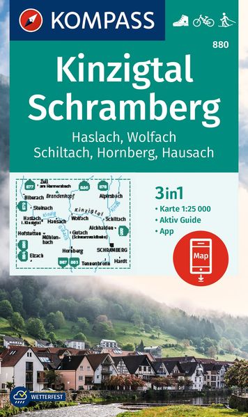 KOMPASS Wanderkarte 880 Kinzigtal Schramberg 1:25.000