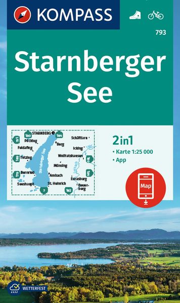 KOMPASS Wanderkarte 793 Starnberger See 1:25.000