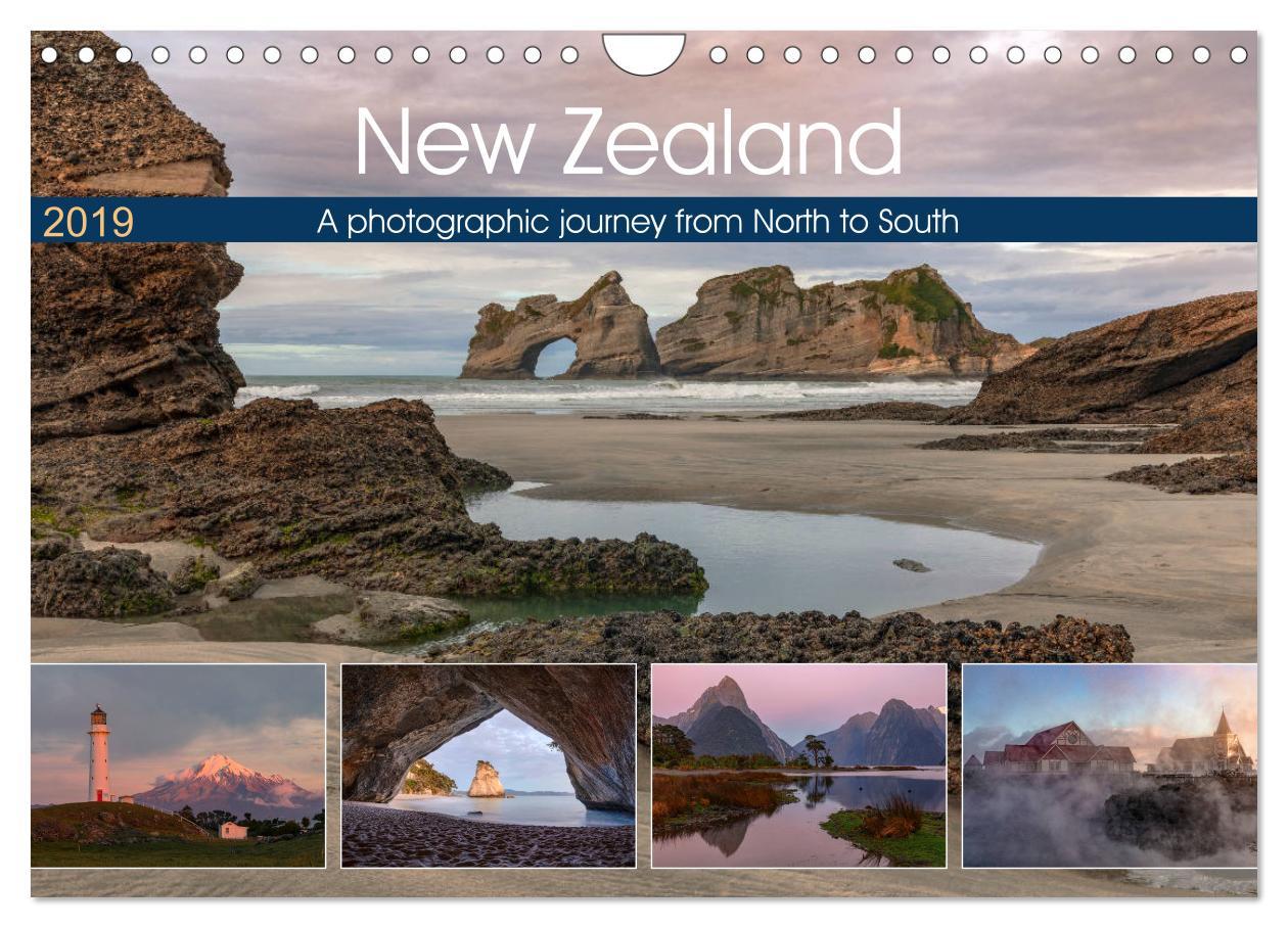 New Zealand a photographic journey from North to South (Wall Calendar 2025 DIN A4 landscape) CALVENDO 12 Month Wall Calendar