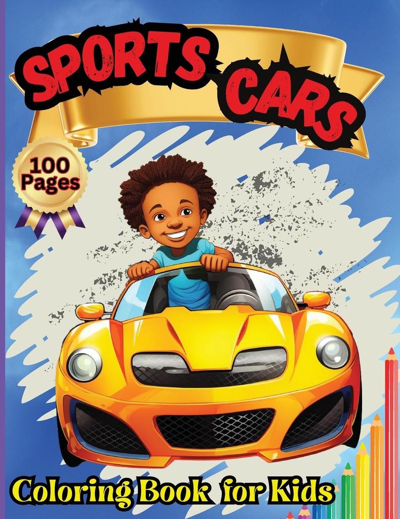 Sports Cars Coloring Book for Kids