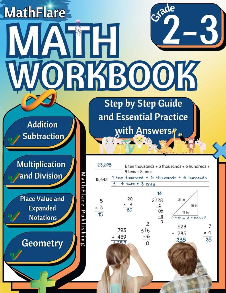 MathFlare - Math Workbook 2nd and 3rd Grade