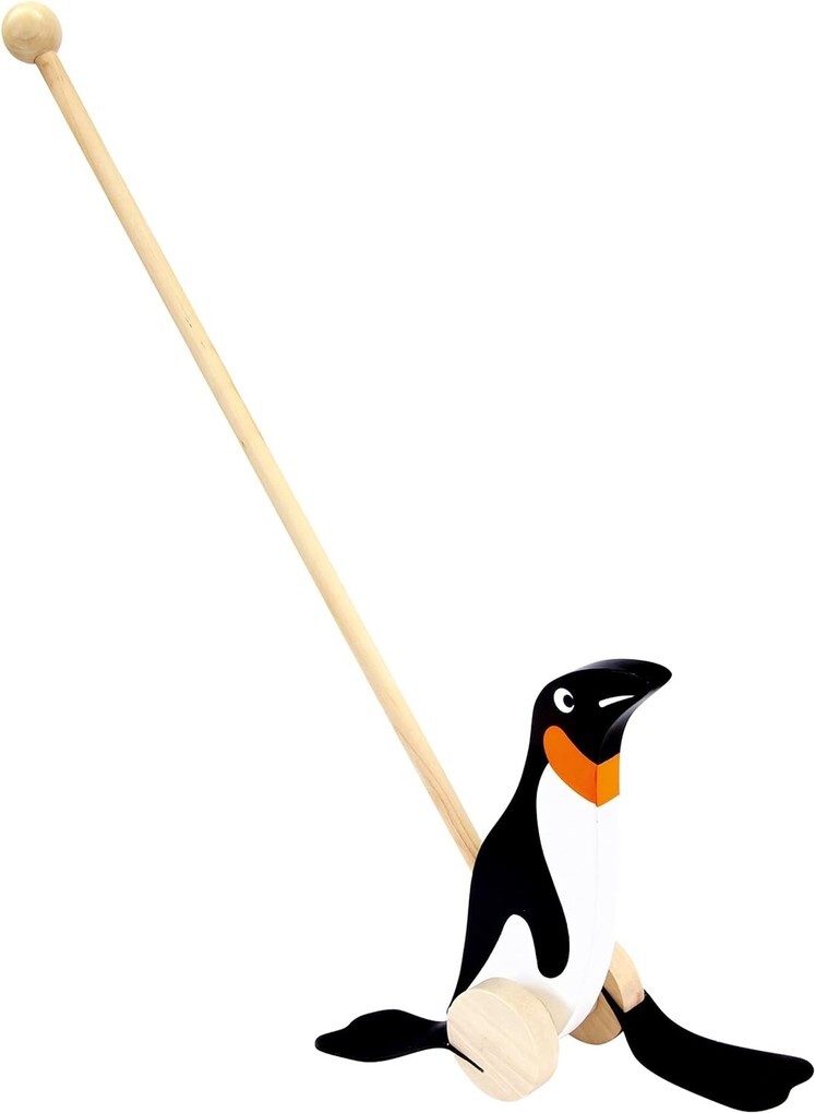 Bino 81569 - Watschel-Pinguin Holz Lauflernspielzeug