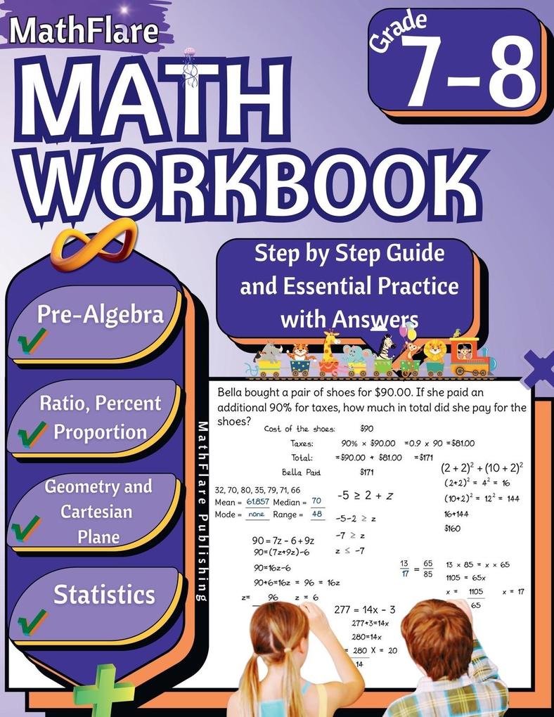 MathFlare - Math Workbook 7th and 8th Grade