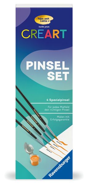 CreArt Malen nach Zahlen Zubehör - Pinselset in Blechdose