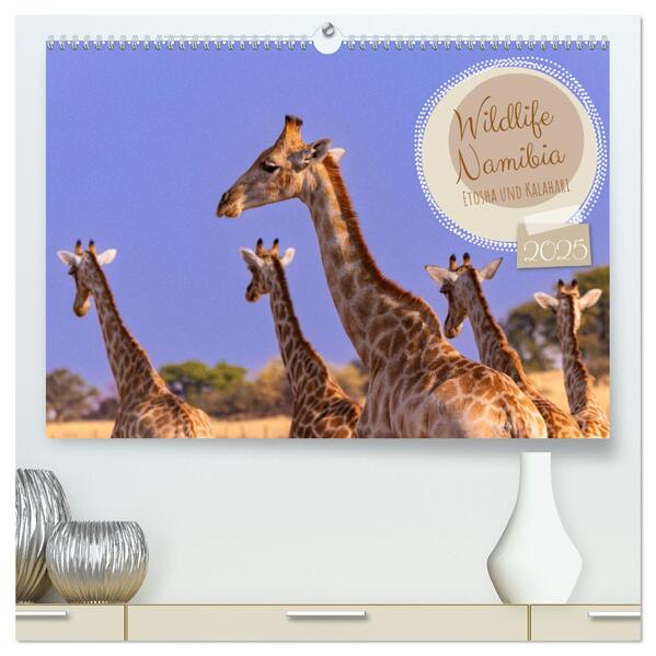 Wildlife Namibia - Etosha und Kalahari (hochwertiger Premium Wandkalender 2025 DIN A2 quer) Kunstdruck in Hochglanz