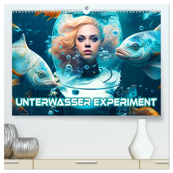 Unterwasser Experiment (hochwertiger Premium Wandkalender 2025 DIN A2 quer) Kunstdruck in Hochglanz