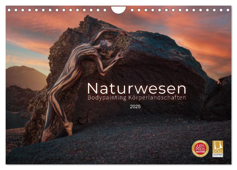Naturwesen - Bodypainting Körperlandschaften (Wandkalender 2025 DIN A4 quer) CALVENDO Monatskalender