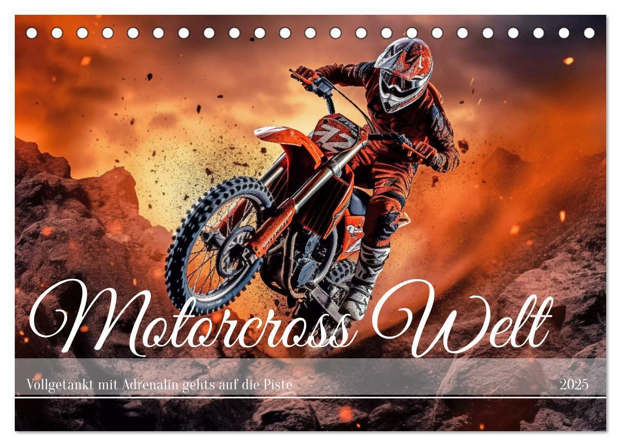 Motorcross Welt (Tischkalender 2025 DIN A5 quer) CALVENDO Monatskalender