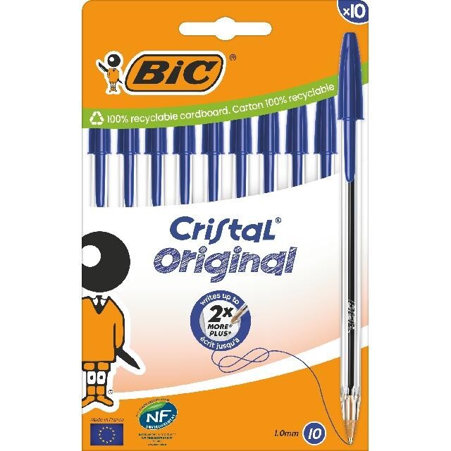 BIC Kugelschreiber Cristal Original 04 mm blau 10er Set