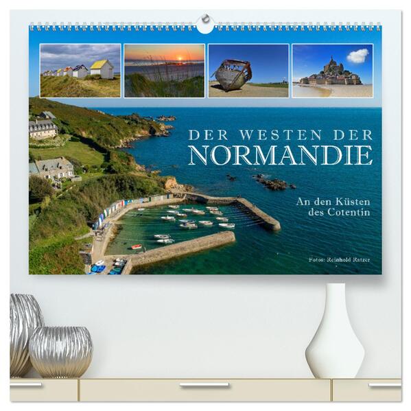 Der Westen der Normandie An den Küsten des Cotentin (hochwertiger Premium Wandkalender 2025 DIN A2 quer) Kunstdruck in Hochglanz