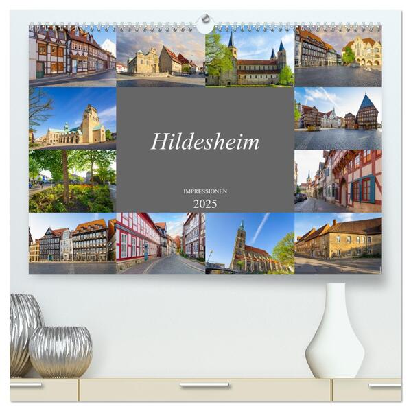 Hildesheim Impressionen (hochwertiger Premium Wandkalender 2025 DIN A2 quer) Kunstdruck in Hochglanz