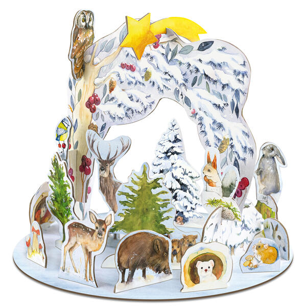 Steck-Adventskalender ‘Tiere im Winter‘