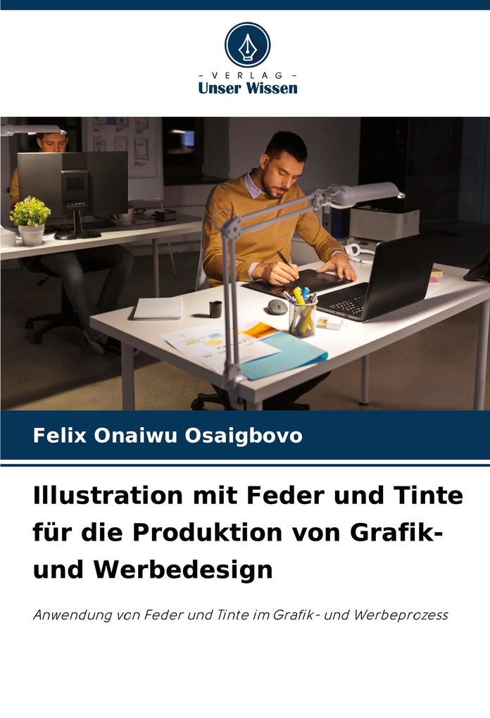 Illustration mit Feder und Tinte für die Produktion von Grafik- und Werbedesign