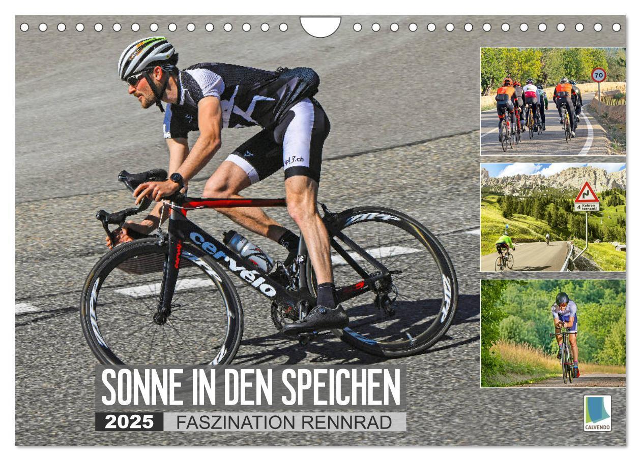 Sonne in den Speichen - Faszination Rennrad (Wandkalender 2025 DIN A4 quer) CALVENDO Monatskalender