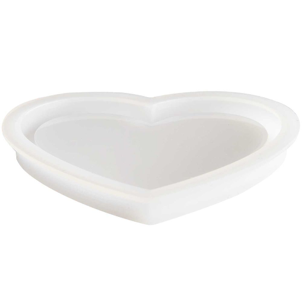 Silikon Gießform Untersetzer Herz 96 x 10 x 12 cm / 10 x 104 x 14 cm