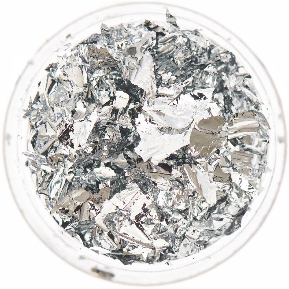 Blattmetall Flocken Silber 03g