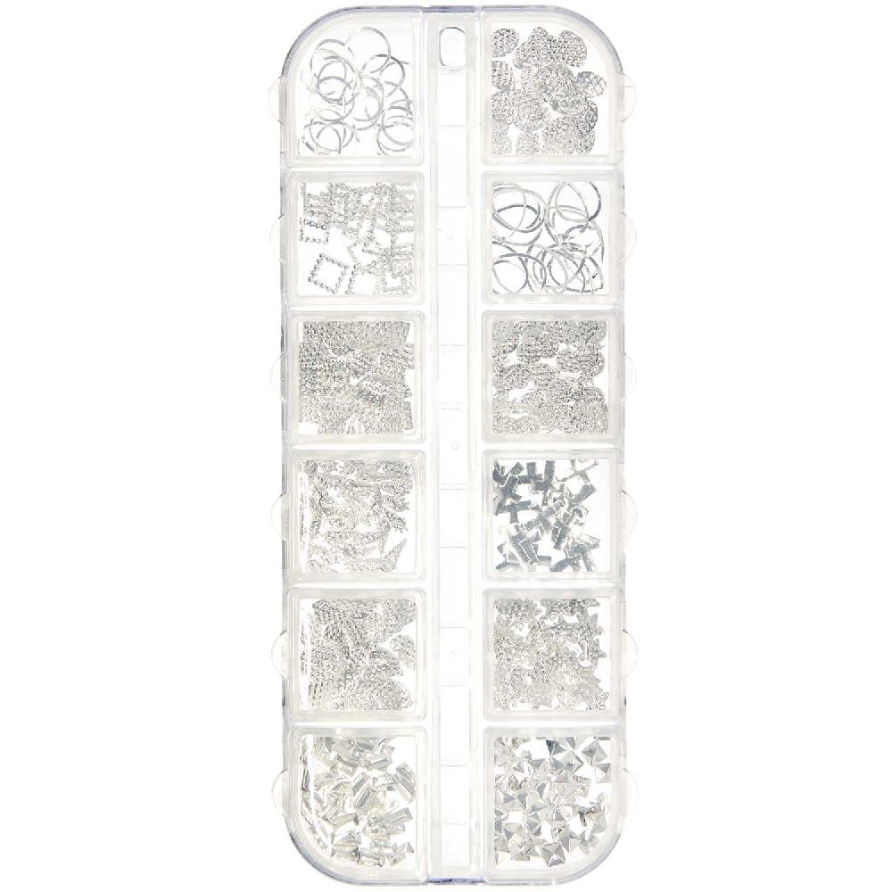 Füllmaterial Formen Mix Silber 8g