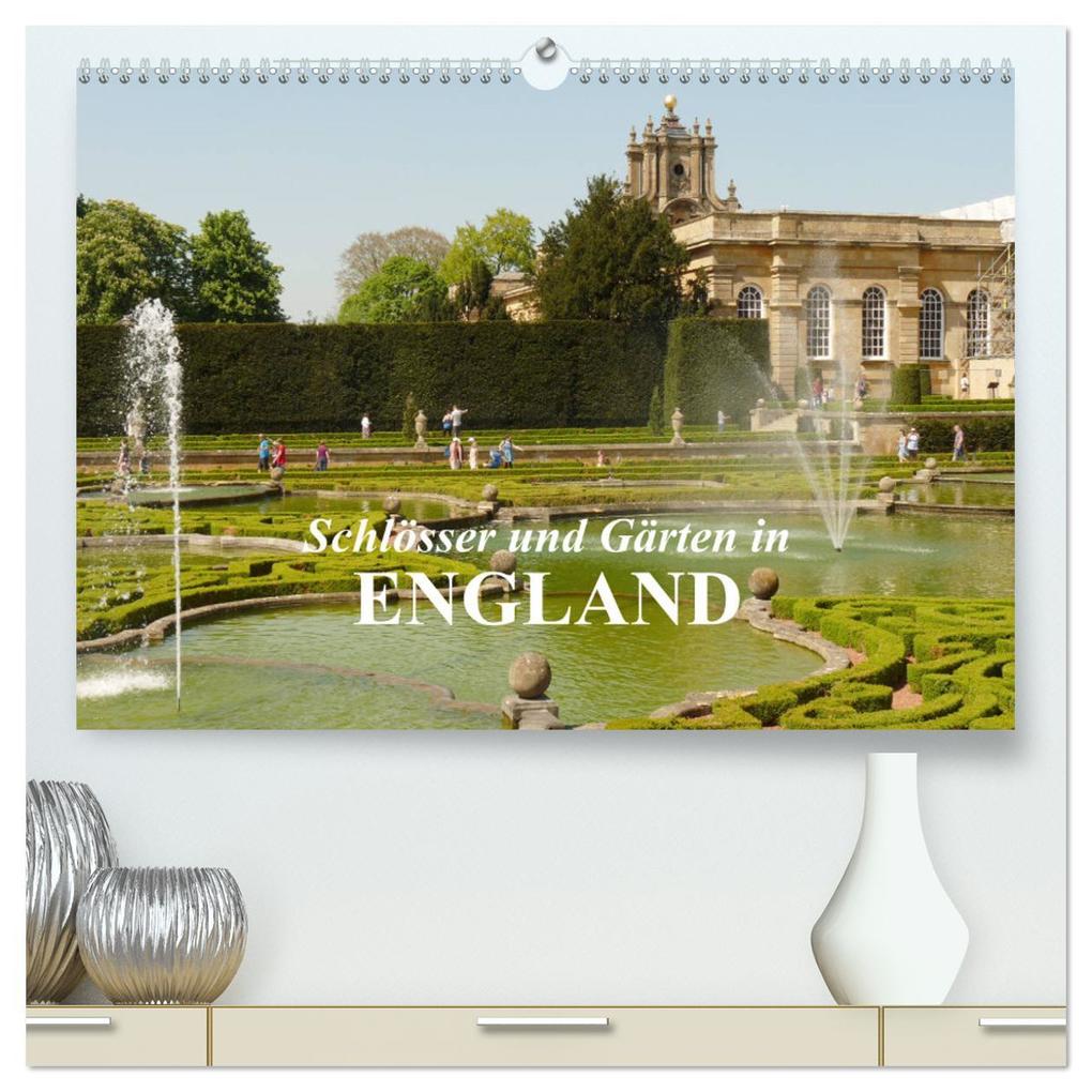 Schlösser und Gärten in England (hochwertiger Premium Wandkalender 2025 DIN A2 quer) Kunstdruck in Hochglanz