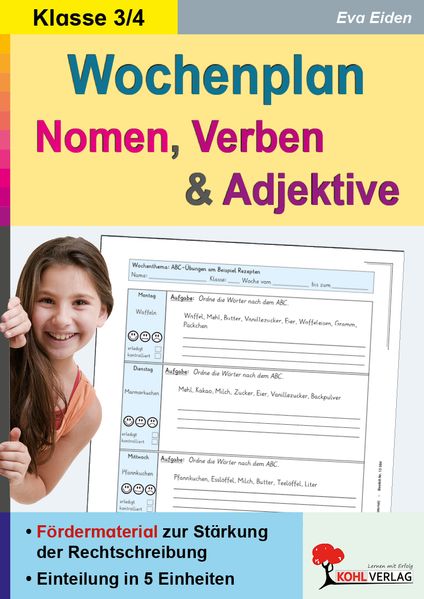 Wochenplan Nomen Verben & Adjektive