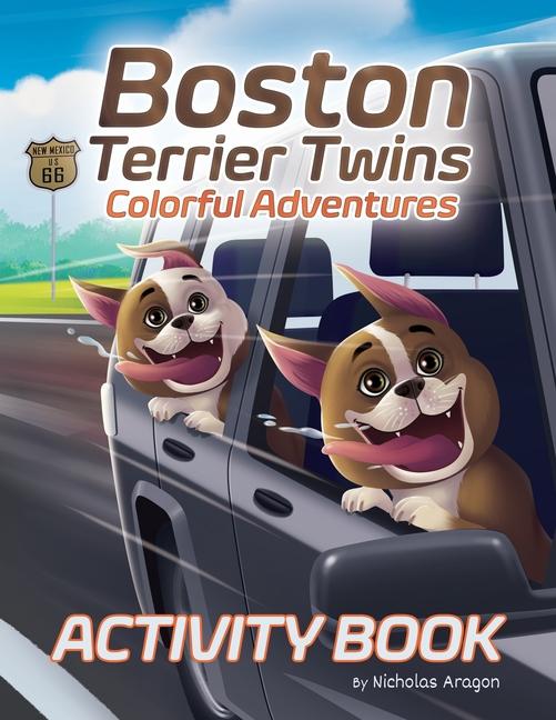 Boston Terrier Twins Colorful Adventures