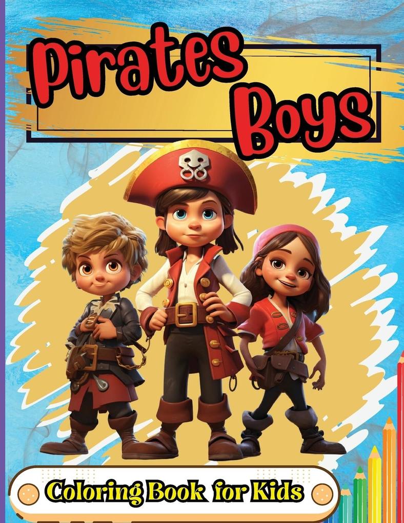Pirates Boys Coloring Book for Kids