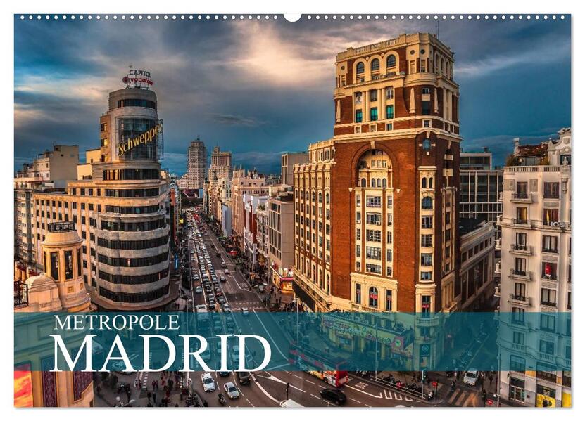 Metropole Madrid (Wandkalender 2025 DIN A2 quer) CALVENDO Monatskalender