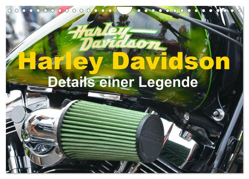 Harley Davidson - Details einer Legende (Wandkalender 2025 DIN A4 quer) CALVENDO Monatskalender