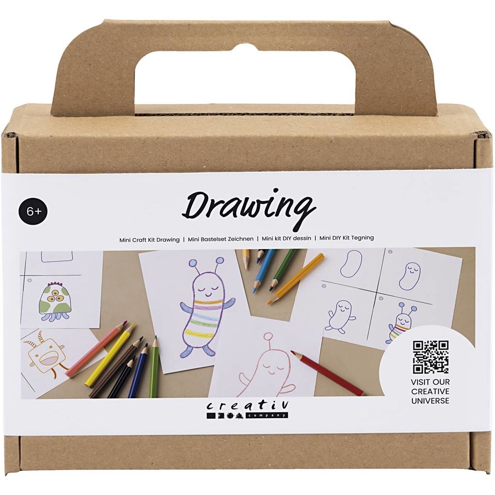 Creativ Company DIY Sets Zeichnen Mini Kreativ Set Zeichnen Monster Kreativ Box