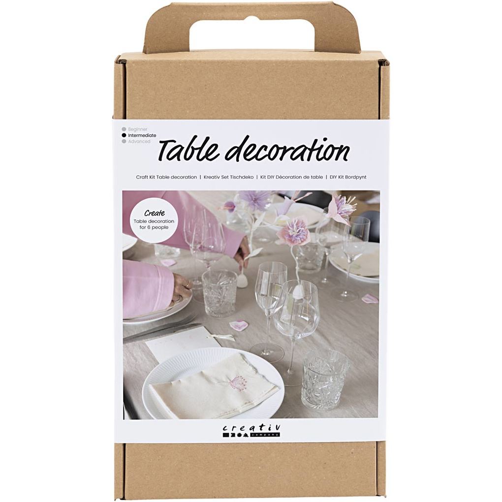 Creativ Company DIY Sets Basisversion Kreativ Set Tischdeko Pastellfarben Kreativ Box