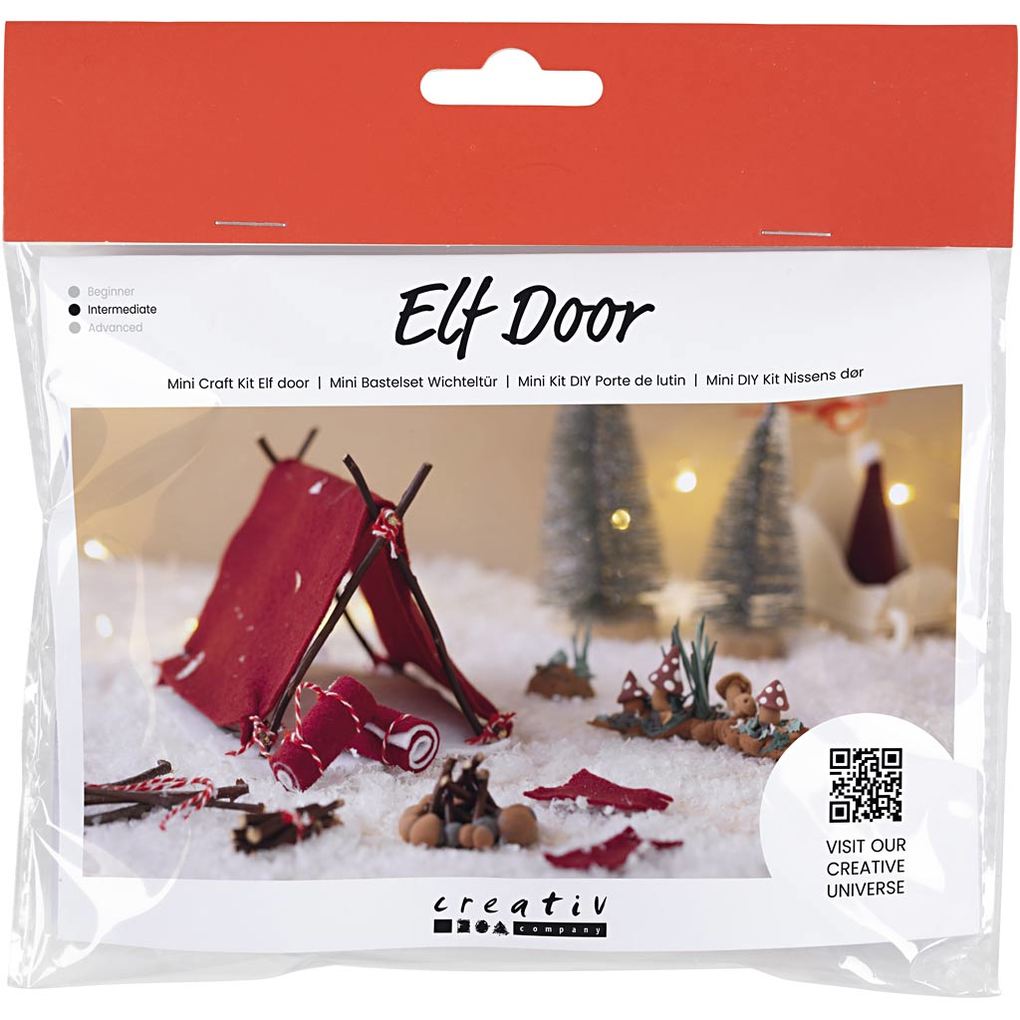 Creativ Company DIY Sets Miniaturen Mini Kreativ Set Wichteltür Campen gehen Kreativ Box