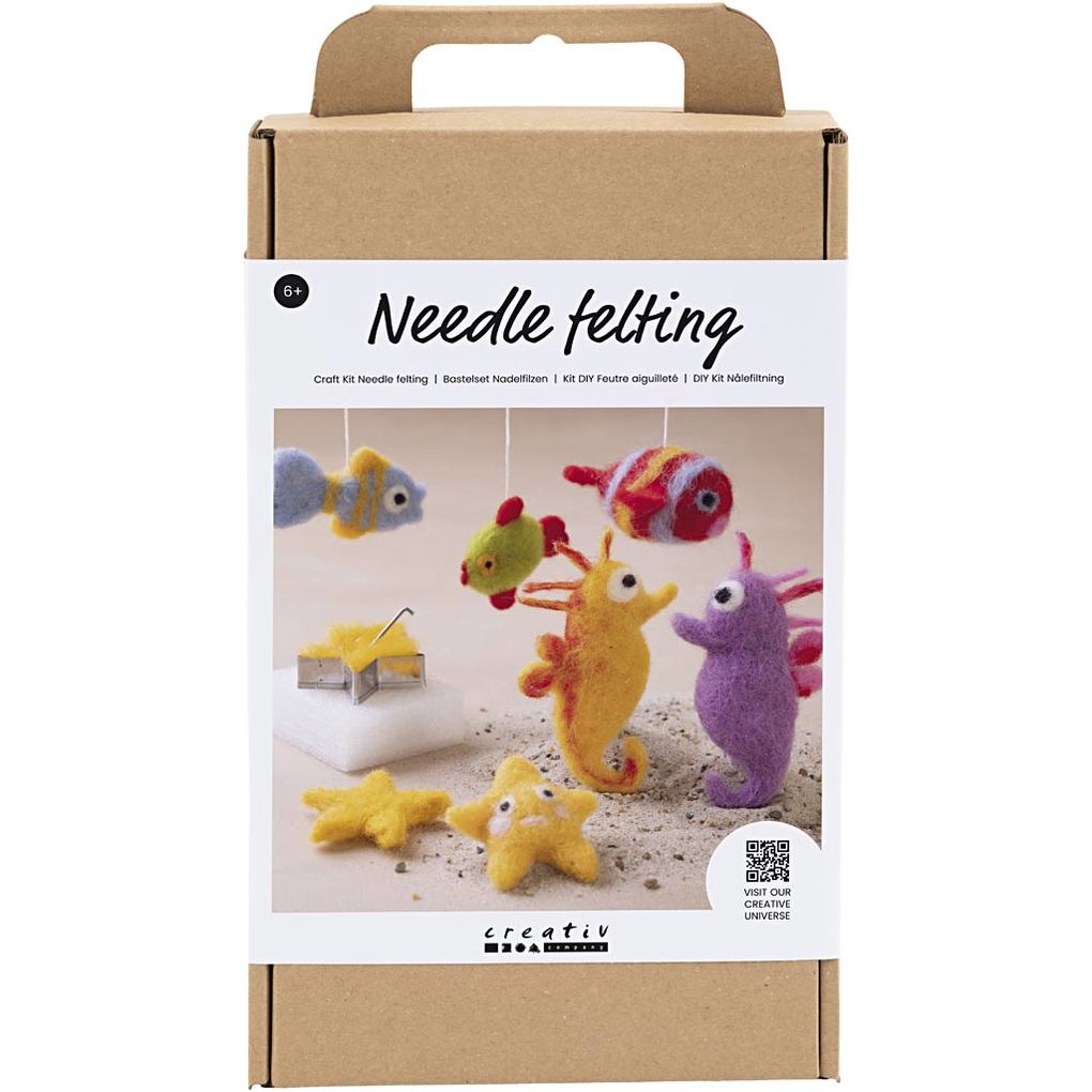 Creativ Company DIY Sets Filz & Fleece Kreativ Set Nadelfilzen Tiere im Wasser Kreativ Box