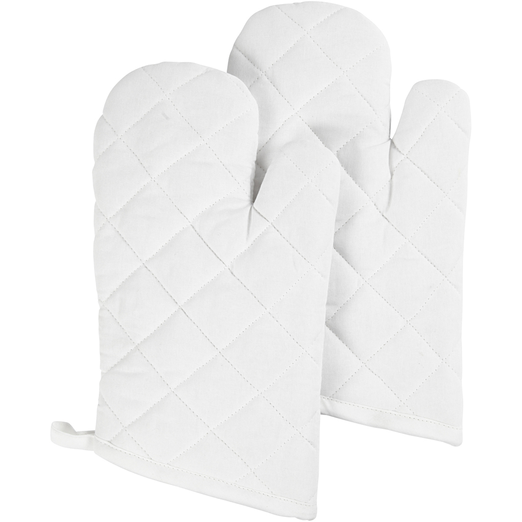 Creativ Company Küchentextilien Grillhandschuh weiß 18x28cm 145g 2er Set Kreativ Box